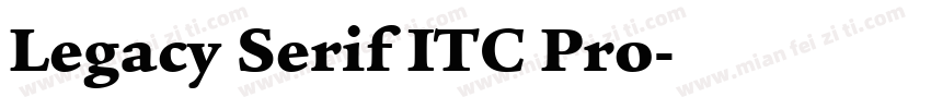 Legacy Serif ITC Pro字体转换